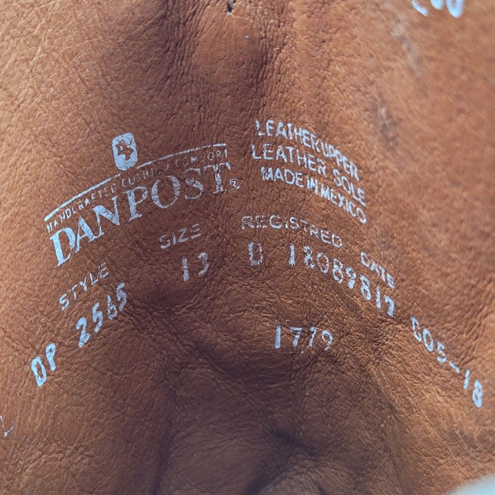 Dan Post Men's Brown Black Western Cowboy Boots DP2565 US Size 13D - Picture 11 of 11